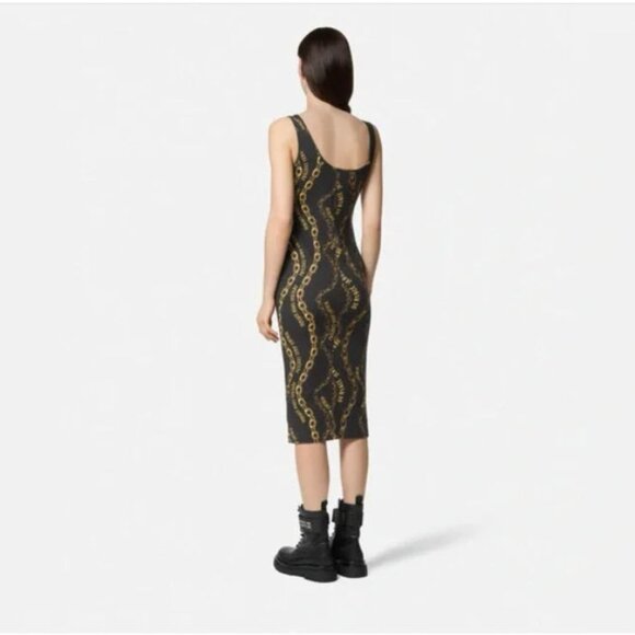 NWT Versace Jeans Couture Chain Couture MIDI Dress S/38 - Picture 5 of 5